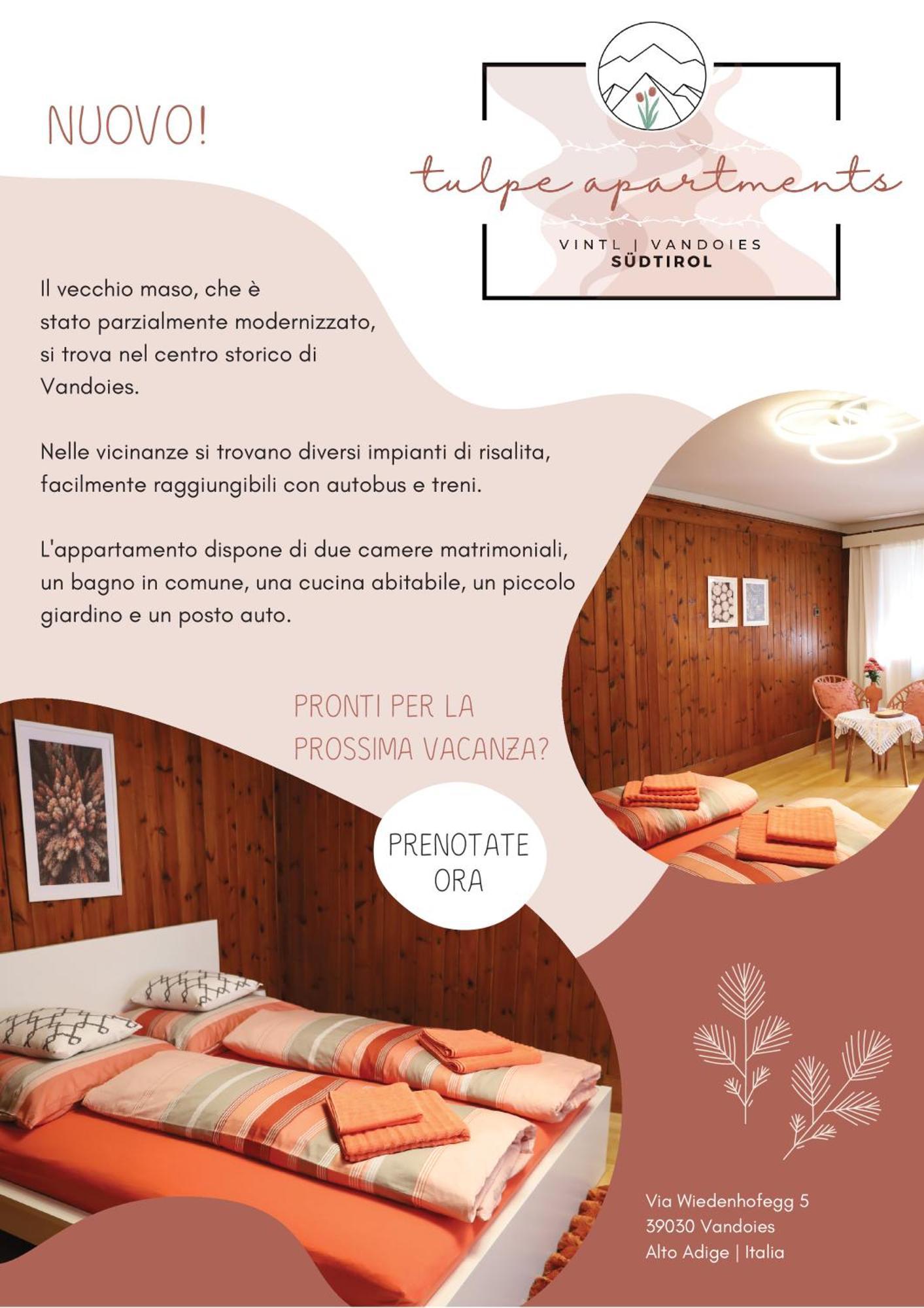 Vandoies di Sotto  Tulpe Apartments מראה חיצוני תמונה